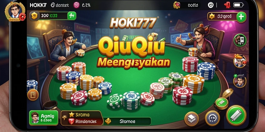 Screenshot gameplay HOKI777 yang menampilkan momen seru QiuQiu.