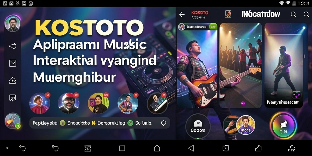 Screenshot KOSTOTO menampilkan gameplay musik yang sangat seru.