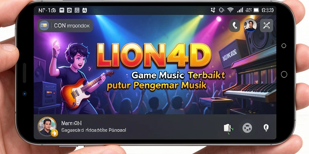 Screenshot LION4D menampilkan pemain bersenang-senang di permainan musik.