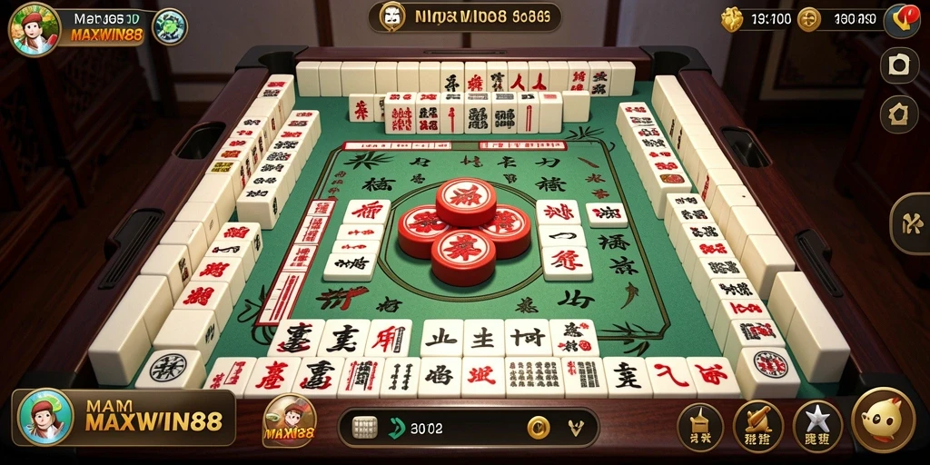 Tangkapan layar gameplay <strong>MAXWIN88</strong> menampilkan keseruan bermain Mahjong.