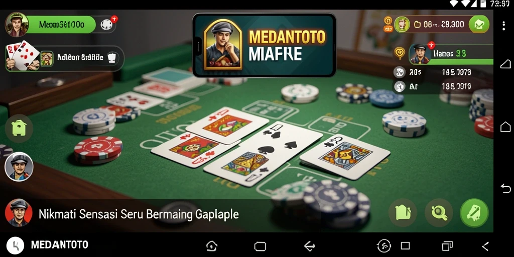 Tampilan gameplay seru Gaple di MEDANTOTO.