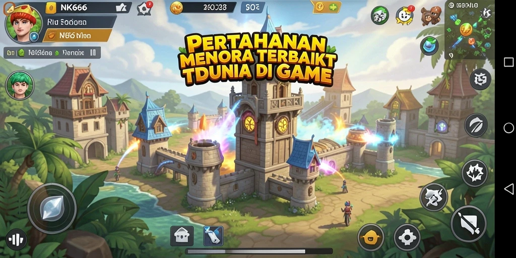 Menampilkan aksi intens dalam gameplay Tower Defense yang menarik.
