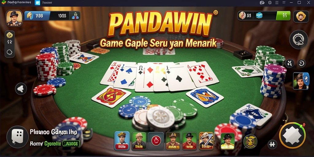 Tampilan gameplay seru dan interaktif dalam PANDAWIN.