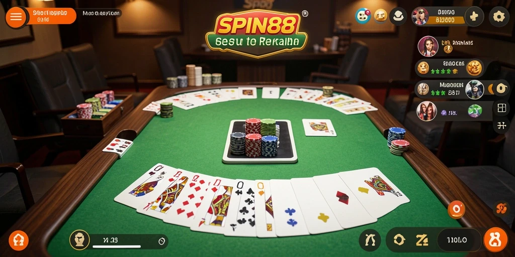 Tampilan menarik dari gameplay Gaple SPIN88 saat pemain bertanding.