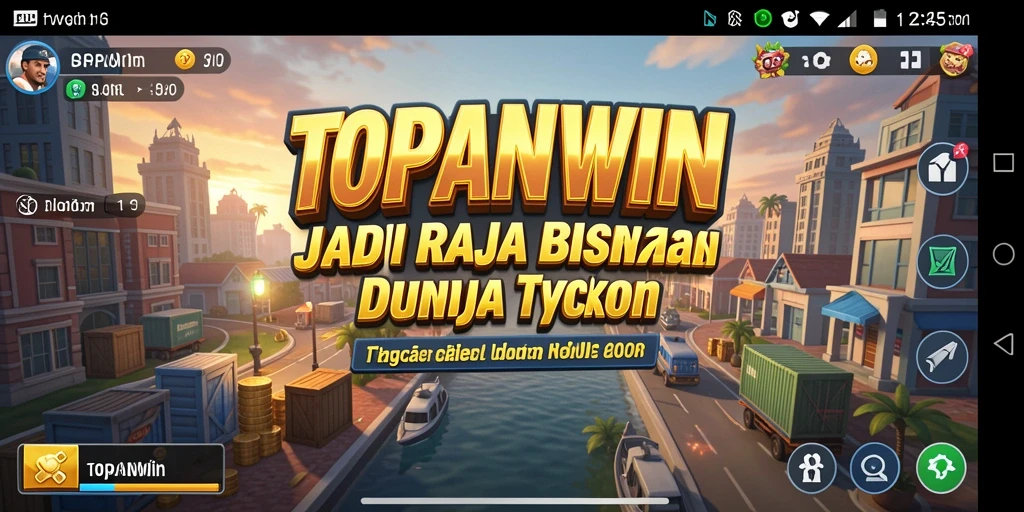 Screenshot gameplay TOPANWIN menampilkan strategi bisnis yang menarik.