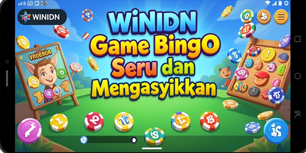Tampilan utama gameplay Bingo di WINIDN yang seru.