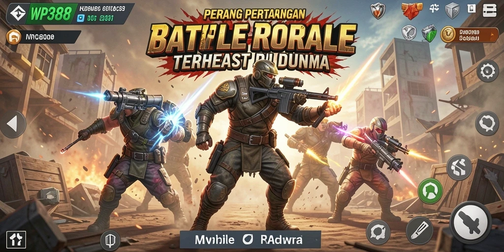 Screenshot gameplay WP888 yang menampilkan pertempuran seru dan strategi tim.